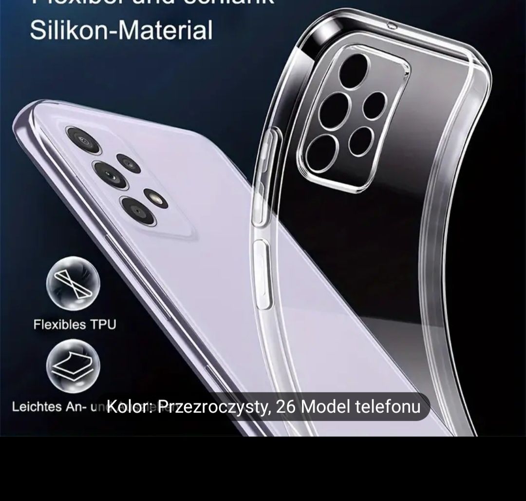 Przezroczyste etui silikonowe obudowa plecki Samsung Galaxy A52