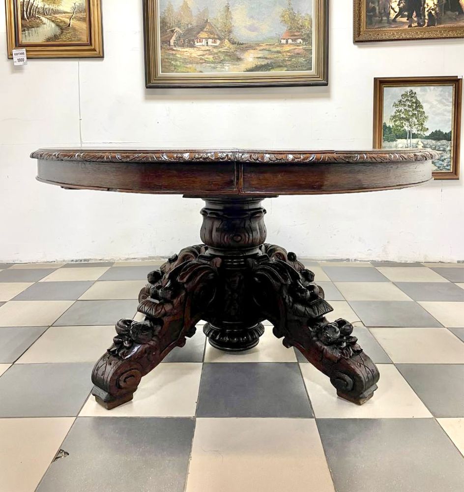 Стіл антикварний овальний у стилі  барокко стол 2109