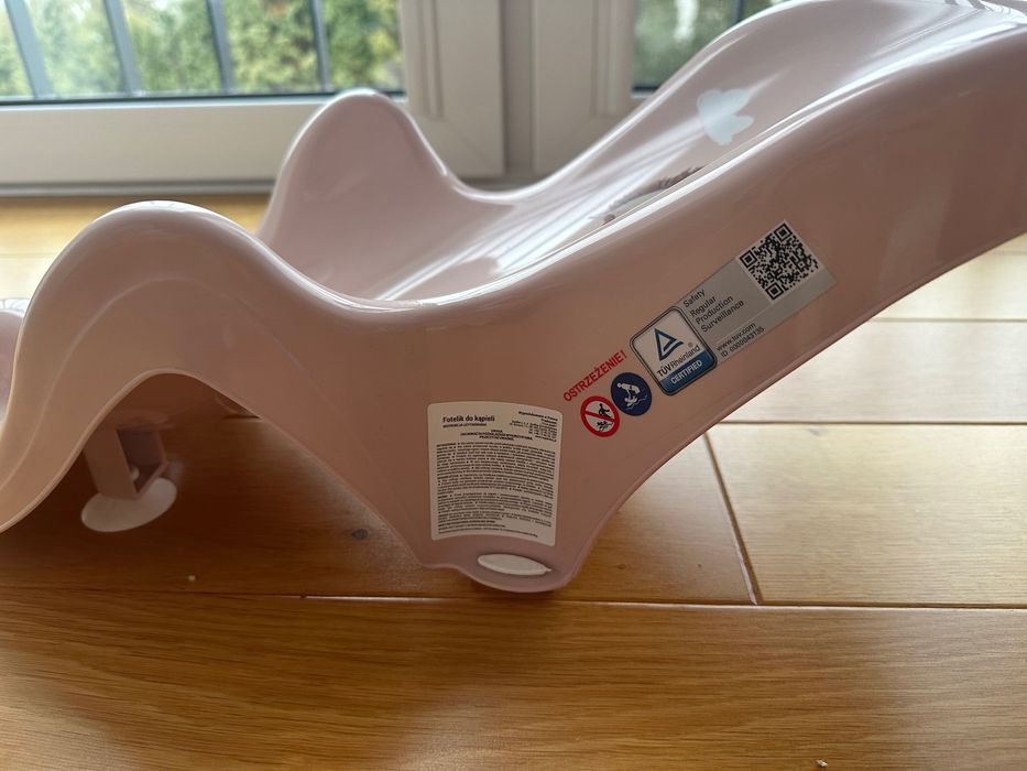 Tęga baby, fotelik do kapieli,Leśna opowieść, różowy