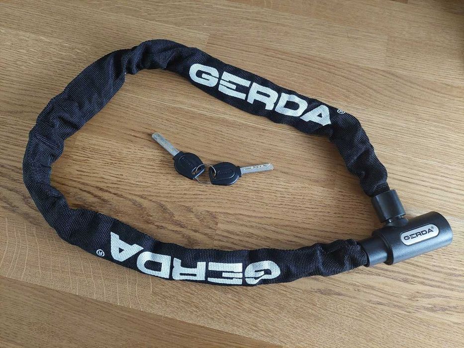 NOWE Zapięcie rowerowe Łańcuchowe z zamkiem gerdy  90cm zabezpiecznie