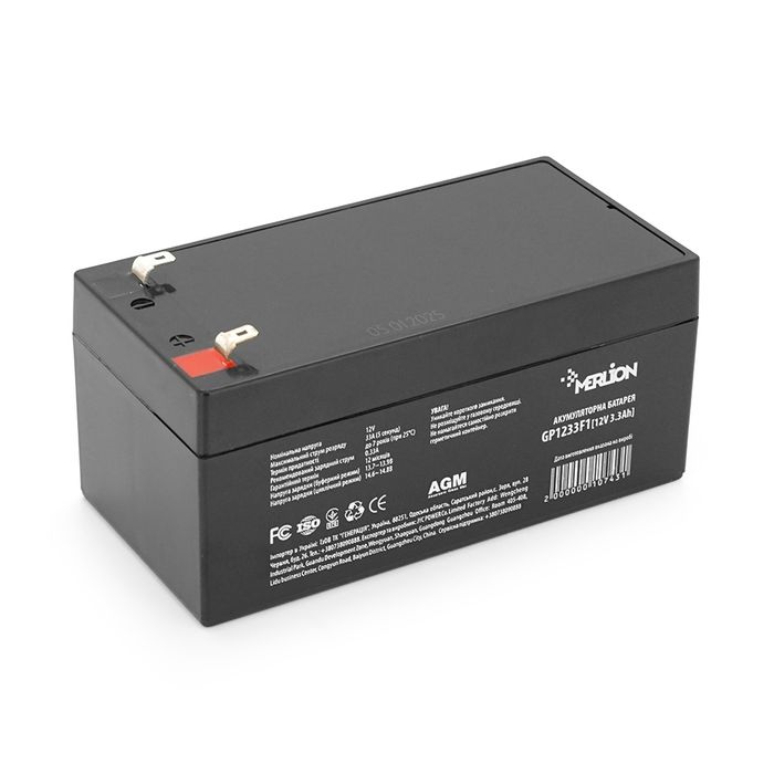 Аккумулятор AGM 12V MERLION (гелевый,промышленный,тяговый)
