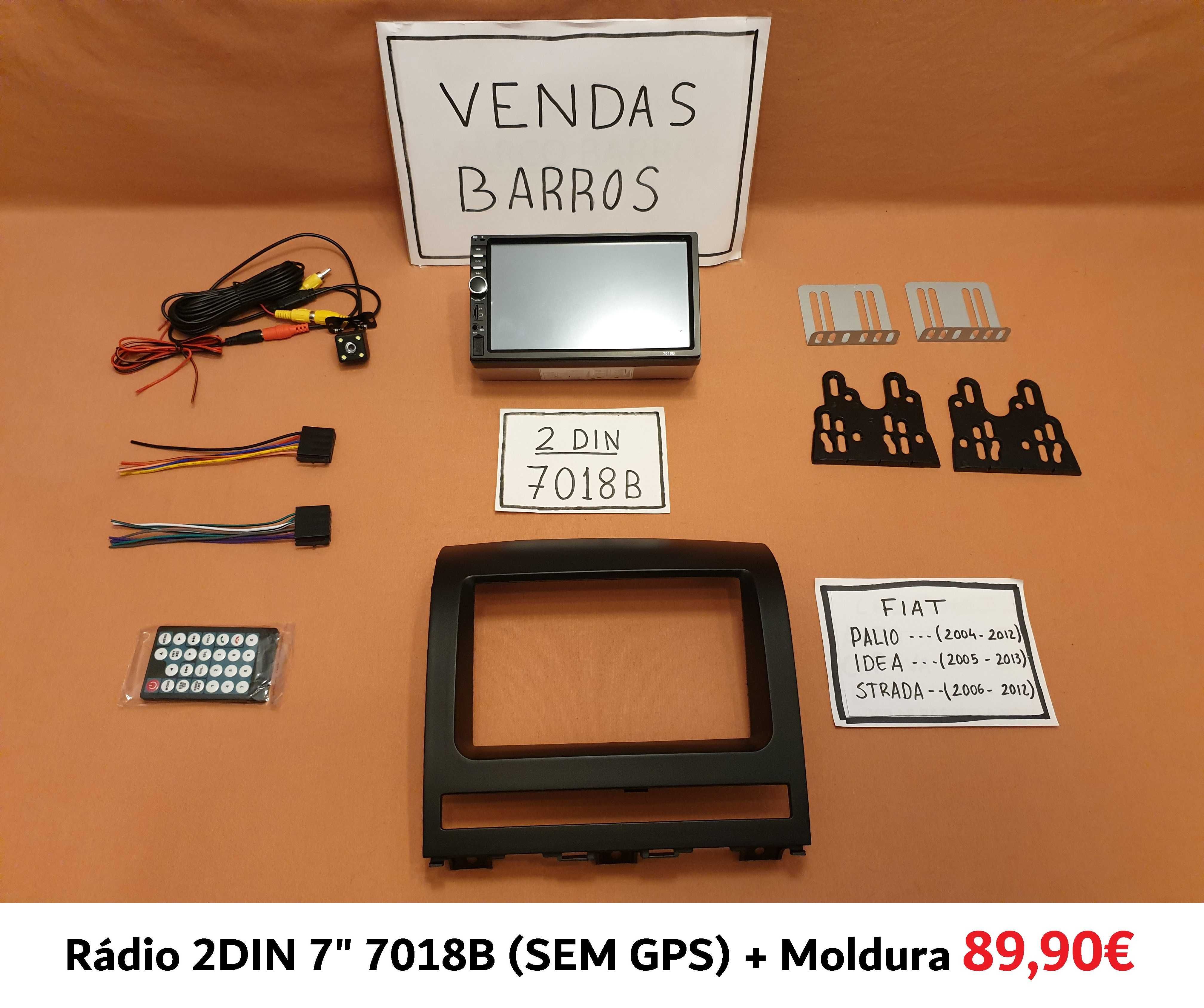 (NOVO) Rádio 2DIN • FIAT • Idea • Croma • Strada • Android GPS 4+32GB