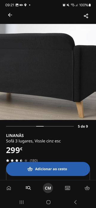 IKEA sofá 3 lugares