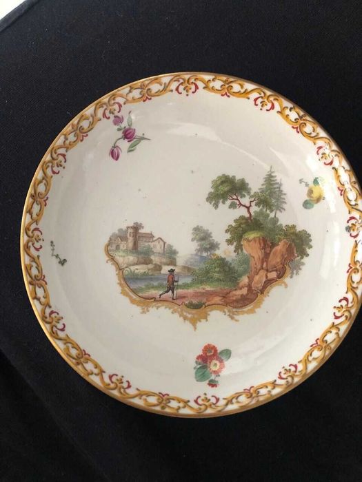 Porcelanowy spodek Frankenthal 1774 rok 18TH XVIII wiek