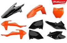 kit plasticos polisport laranja / preto ktm exc-f 250 / 350 / 450