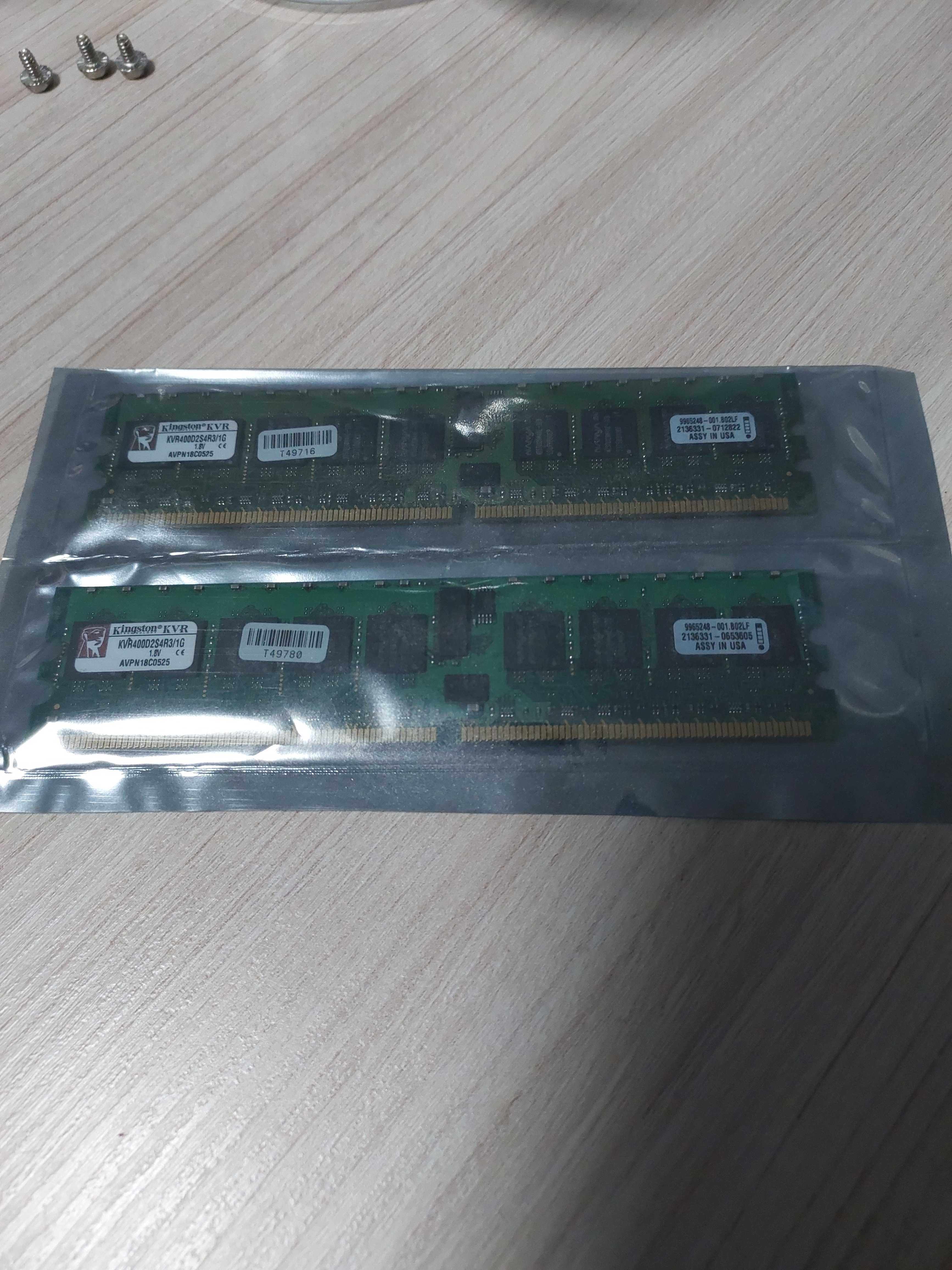 Kingston kvr400d2s4r3/1g x2 cl3 nowe ddr2