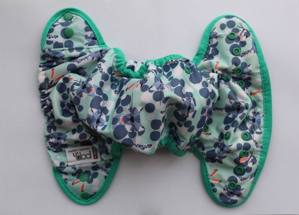 CLOSE POP IN OS AIO SIO Snow Leopard Napy Pieluszka Wielorazowa
