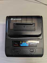 Портативный термо принтер чеков, этикеток, QR и штрих-кодов