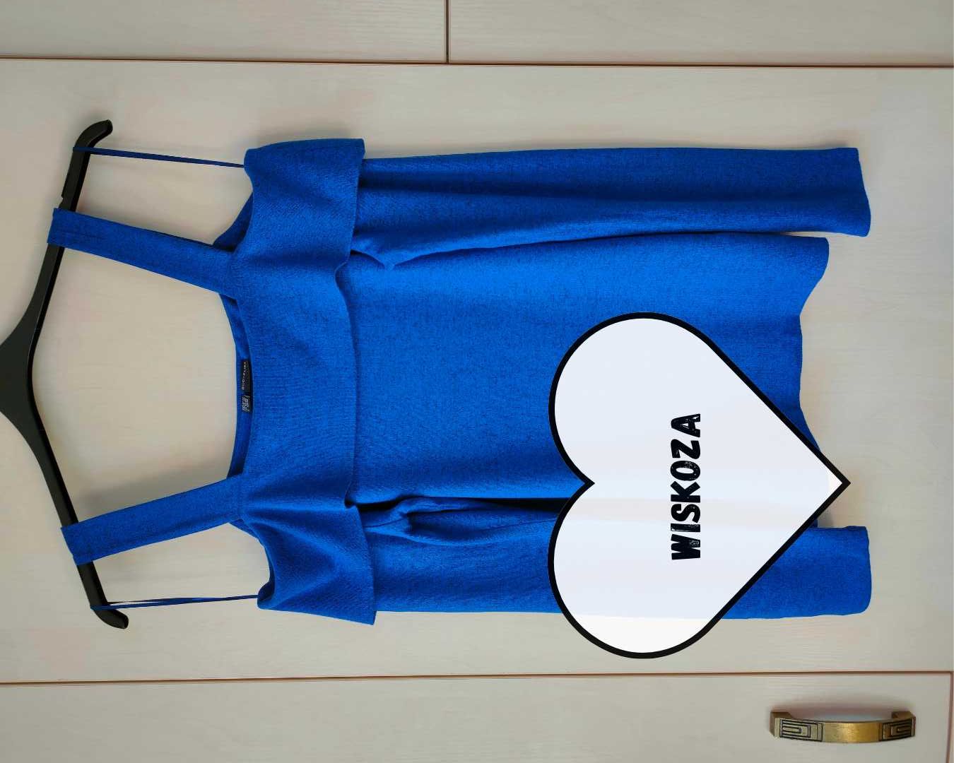 NOWA, niebieska, elegancka  bluzka r. 40/42, Bodyflirt (Bonprix)