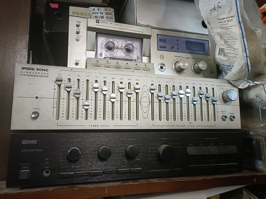 Касетна дека Орель Підсилювач Еквалайзер Колонки