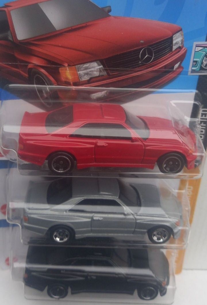 Conj 3 hot wheels 89 mercedes-benz 560 sec