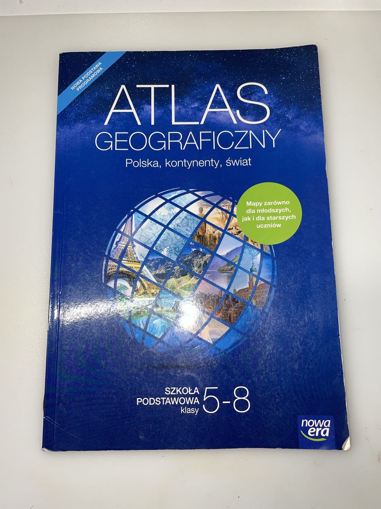 Atlas geograficzny. Szkoła podstawowa, klasy 5-8.
