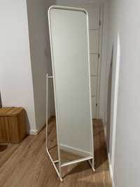 Lustro stojące KNAPPER IKEA używane, białe, 48x160 cm