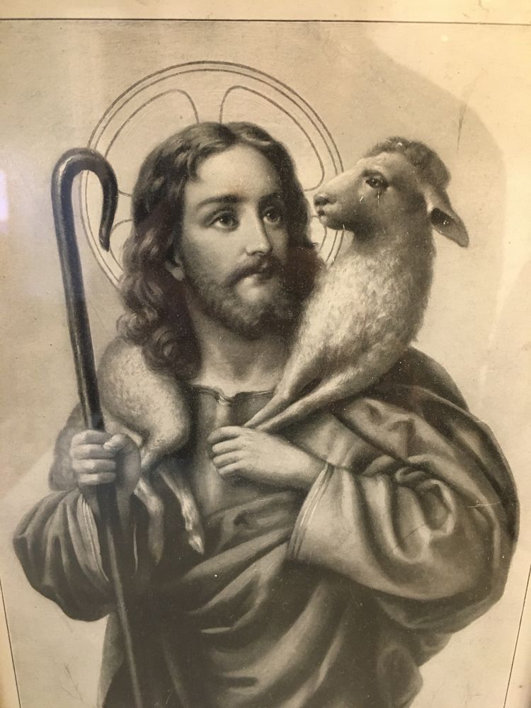 Stuletni obraz - Jezus z owieczką