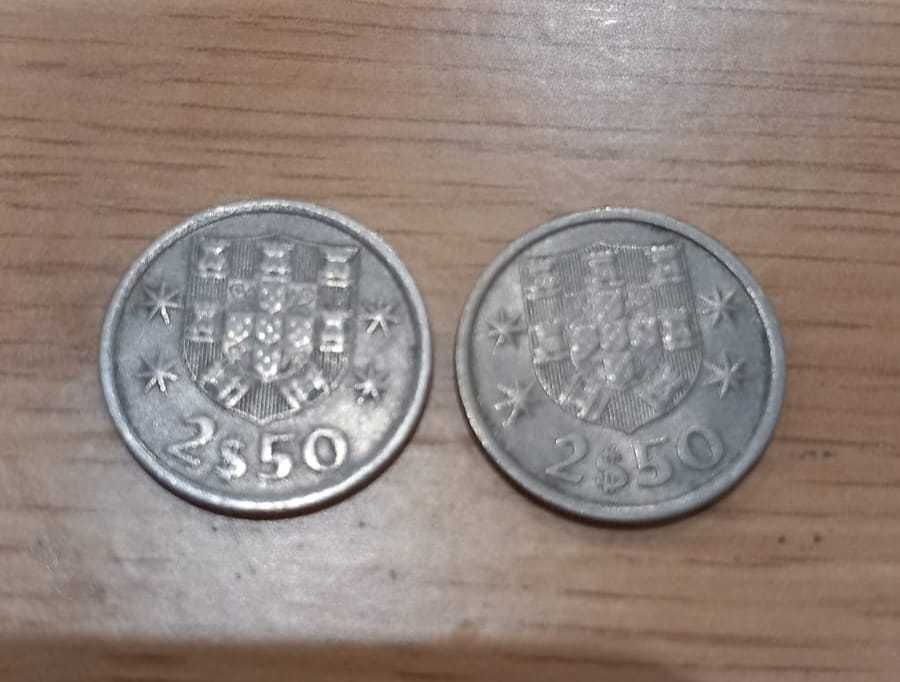 Moedas de 2,50 escudos da República