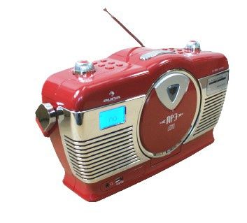 Auna Radio RCD-70 bombox retro CD USB zegar budzik