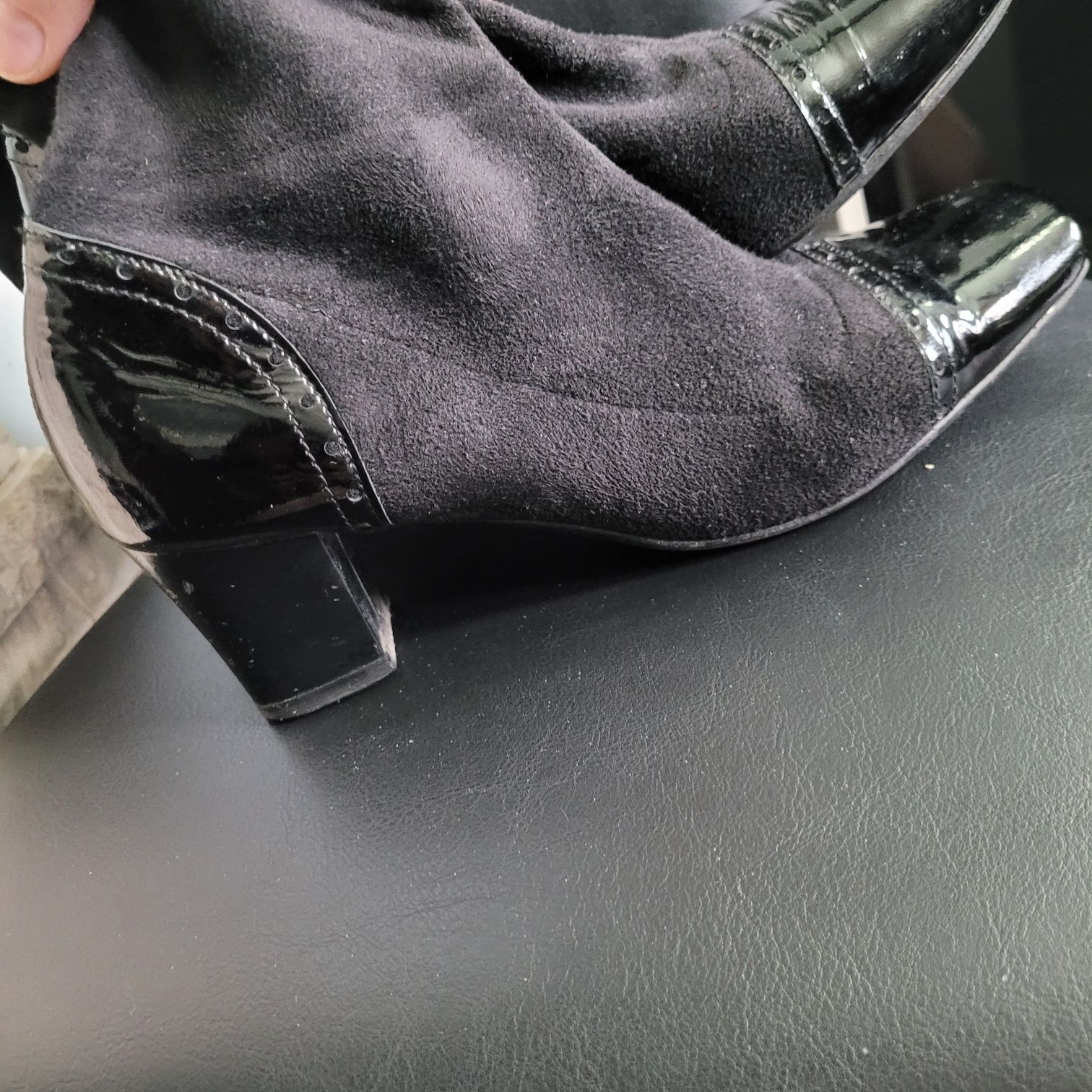 Buty , Kozaki lekkie , elastyczne skórzane Sagan rozm 39