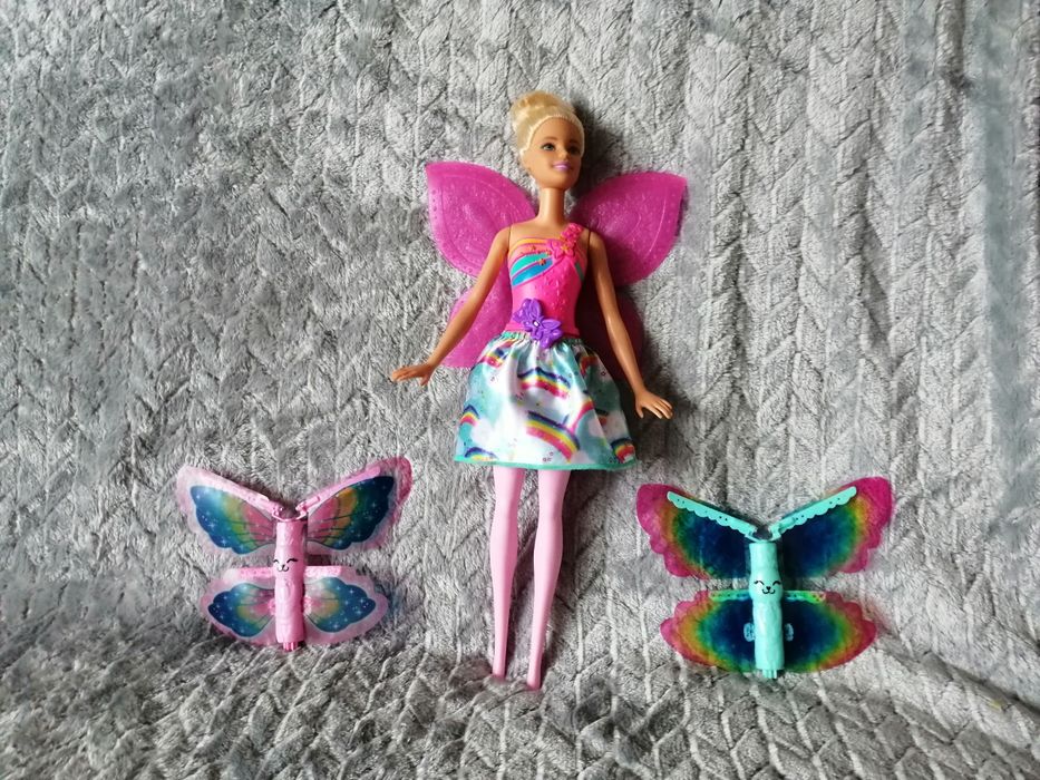 Lalka Barbie Wróżka Latające Skrzydełka