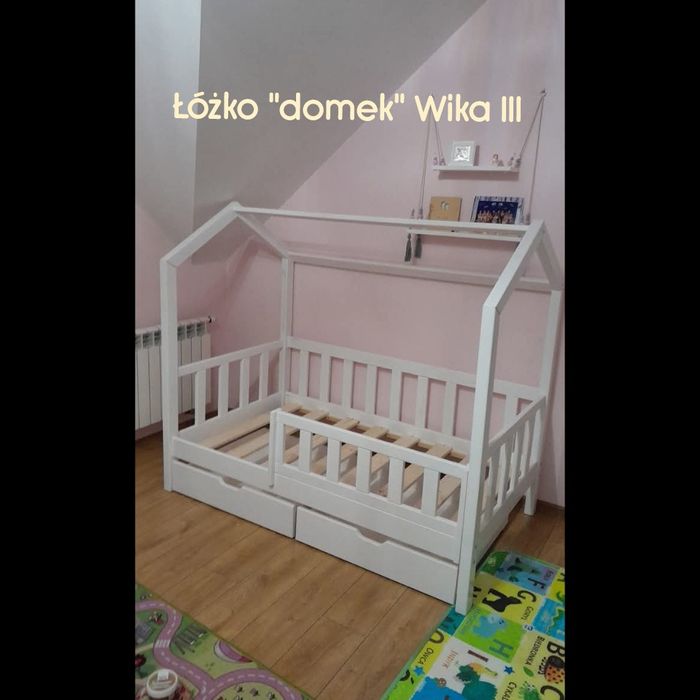 Łóżko domek - łóżka drewniane dziecięce piętrowe, klasyczne, domki