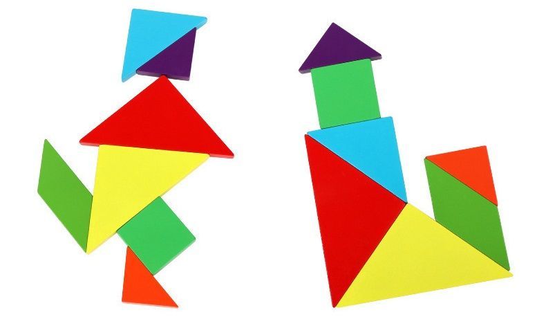 Tangram Klocki Magnetyczne Drewniana Układanka Xl Gra Logiczna Puzzle