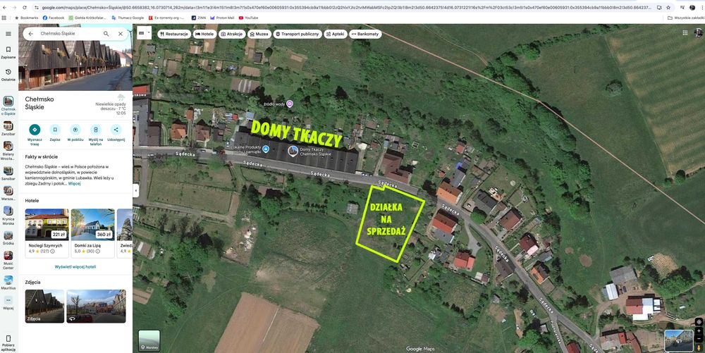 Działka budowlana Chełmsko Śląskie ~20ar bezpośrednio