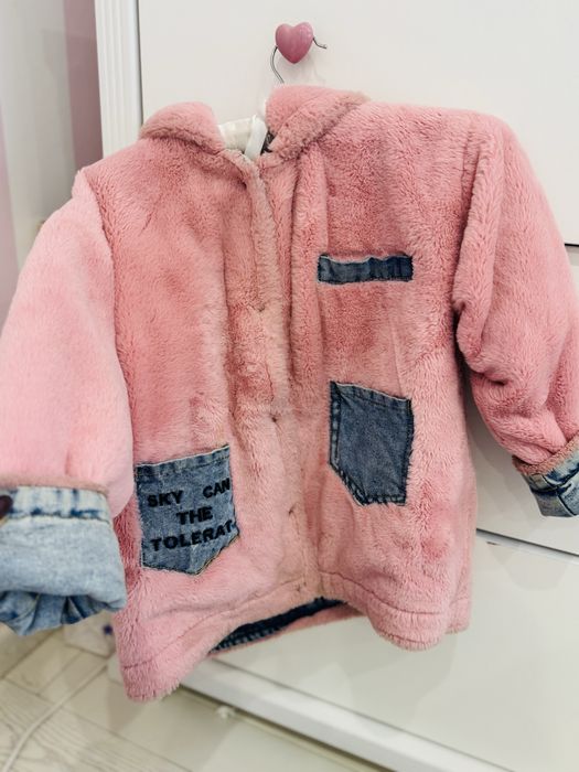 Джинсова утеплена парка, курточка 140