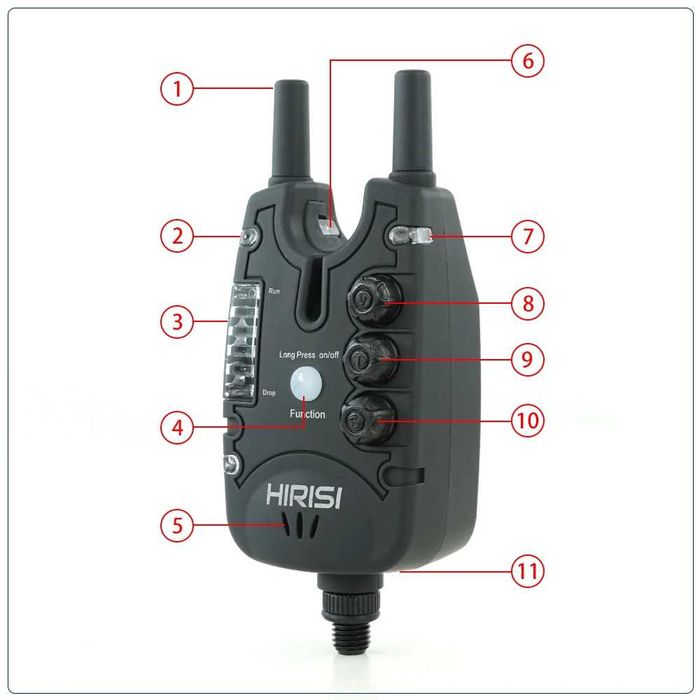 Sygnalizator brań Hirisi B150 Carp Fishing z oświetleniem LED 2 sztuki
