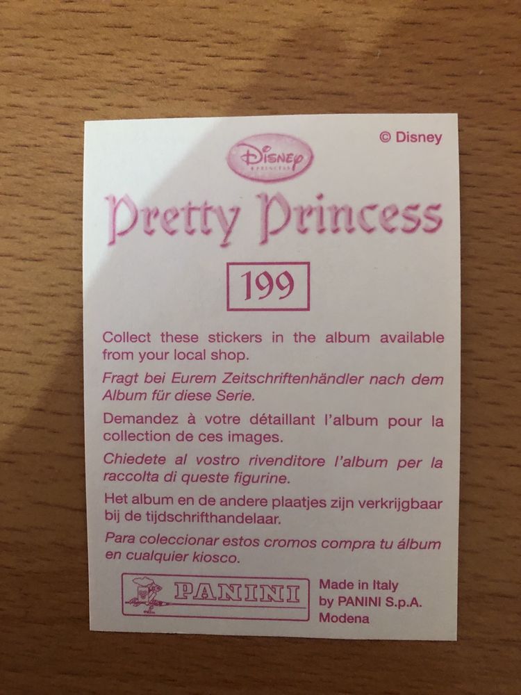 Cromos caderneta “Pretty Princess”
