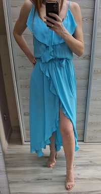 Sukienka maxi - błękitna