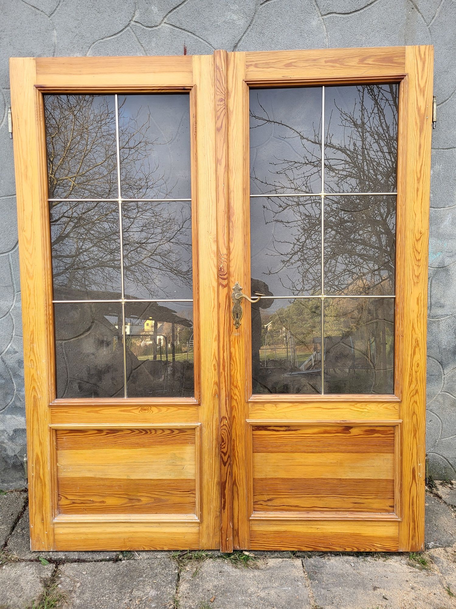 Drzwi drewniane  dwuskrzydłowe 163x200