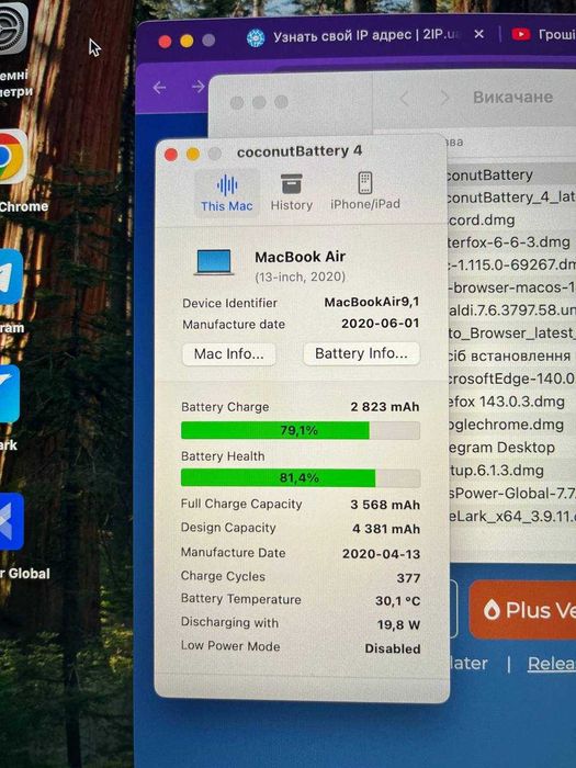 Macbook Air 13 2020 року 8/512gb