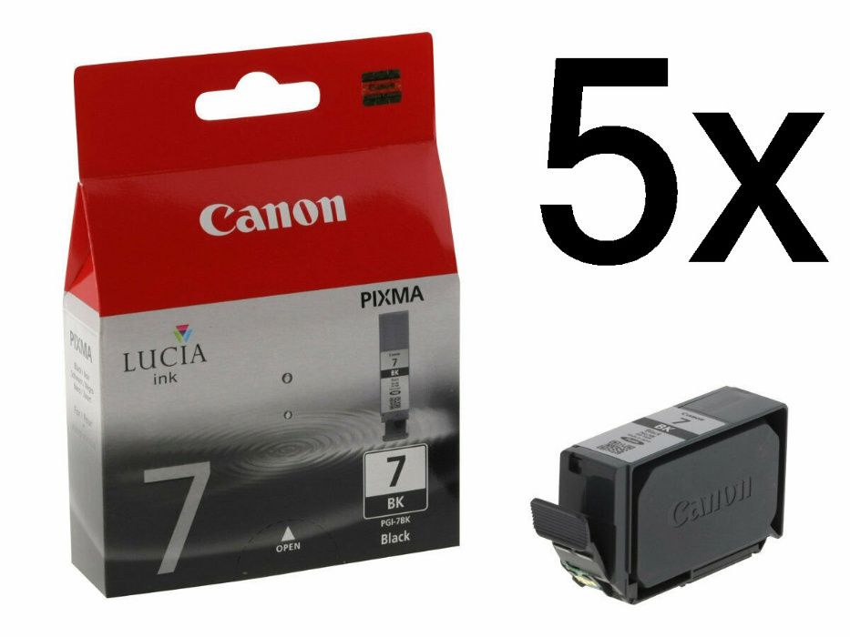 5x Tusz Canon PGI-7BK Black (2444B001) Do Pixma LX7000 MX7600 / 5-PAK