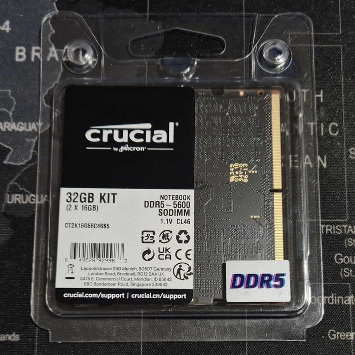 Crucial 32GB DDR5 RAM Kit (2x16GB), 5600MHz