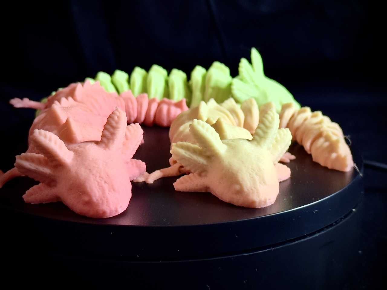 Axolotl, ambystoma, figurka flexi, ruchoma zabawka, RANDOMOWE KOLORY