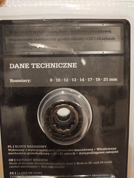 Klucz nasadowy 8w1 Niteo Tools z wbudowaną grzechotką