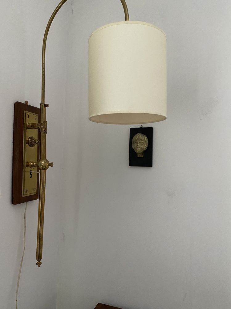Kinkiet złoty lampa na wysięgniku