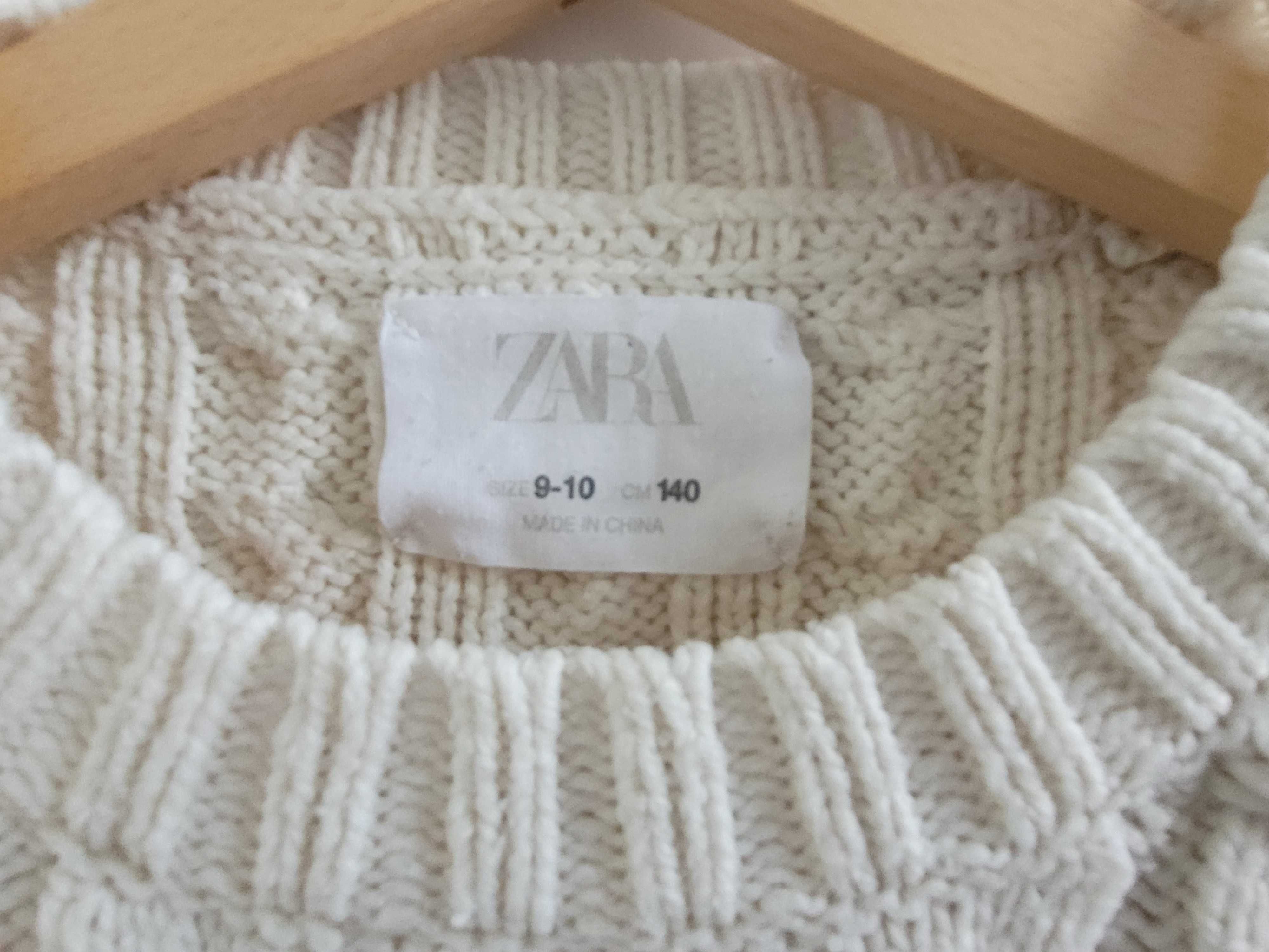 Zestaw dla dziewczynki na 140 cm sweter Zara spodnie Mango