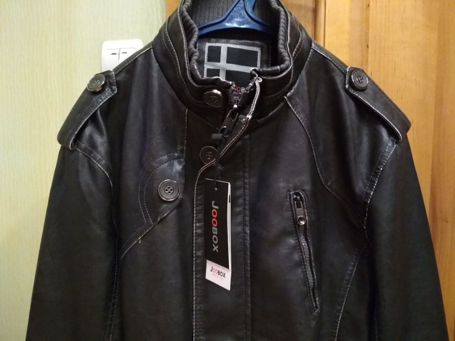Куртка мужская кожаная, кожанка, новая, утепленная, XL, 48-50, JooBox