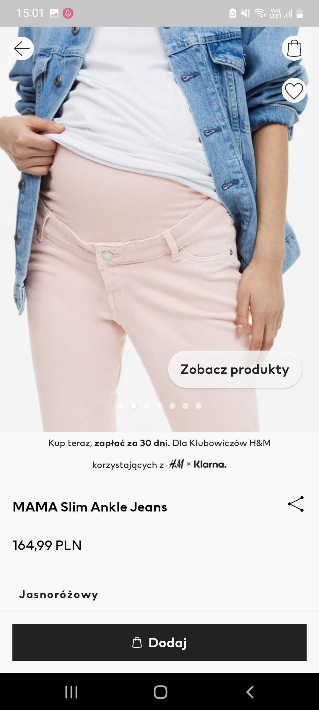 Spodnie ciążowe H&M nowe