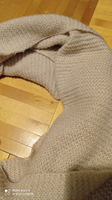 Długi szalik pudrowy róż sinsay