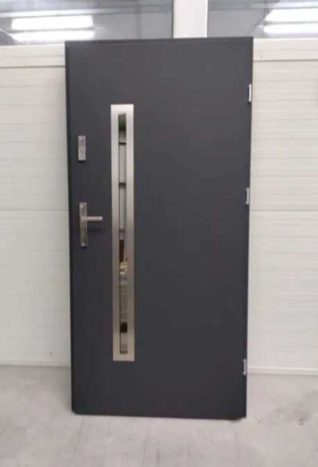 Nowe drzwi zewnętrzne stalowe ocieplone antracyt 80 i 90 prawe i lewe