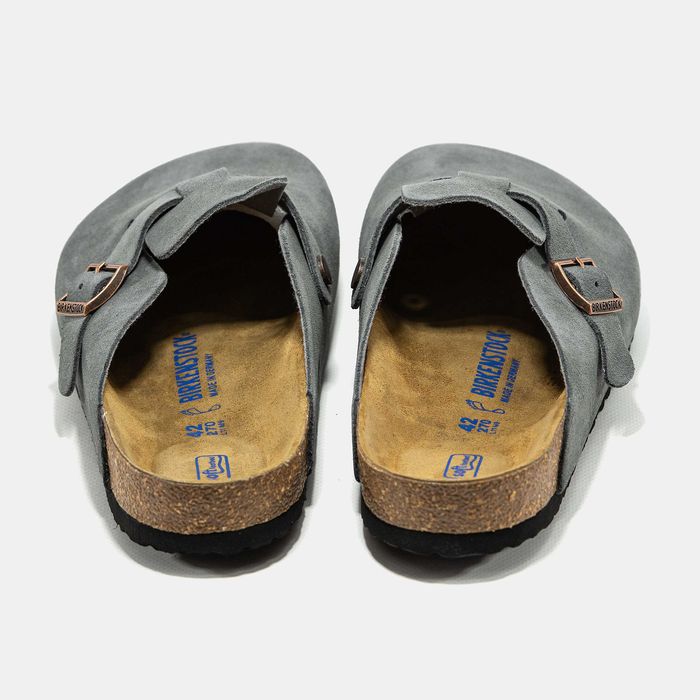 Клоги-сабо Birkenstock Boston Grey premium