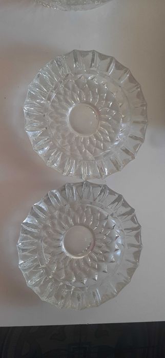 Kryształowe szklane podstawki popielniczki