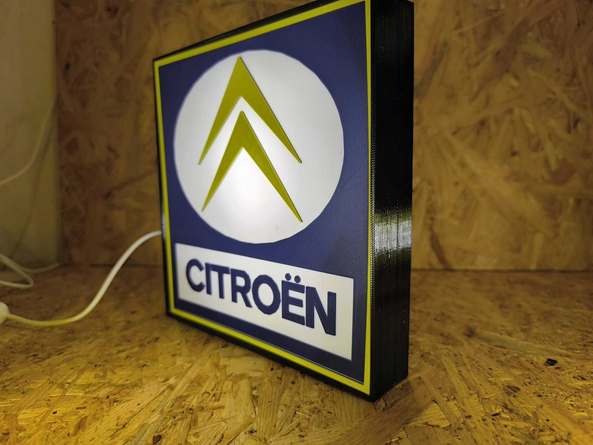 Luminária Decorativa / Lightbox Citroen vintage