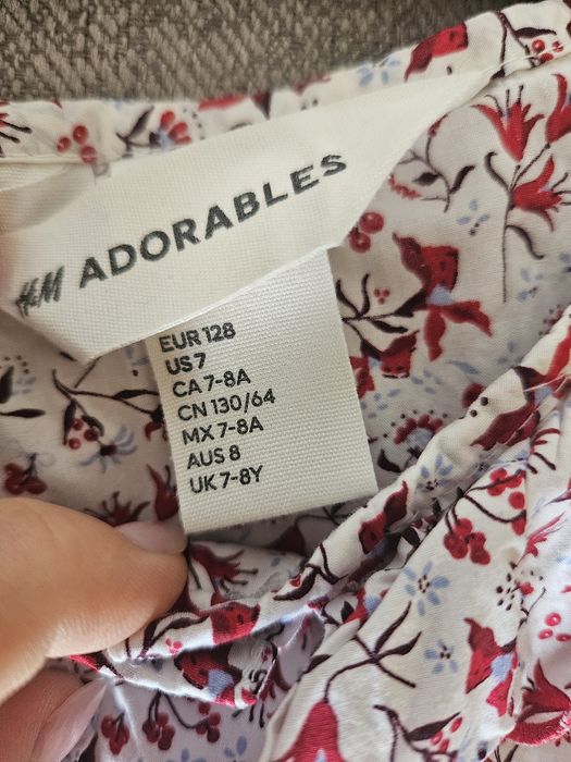 Bawełniana sukienka hm 128