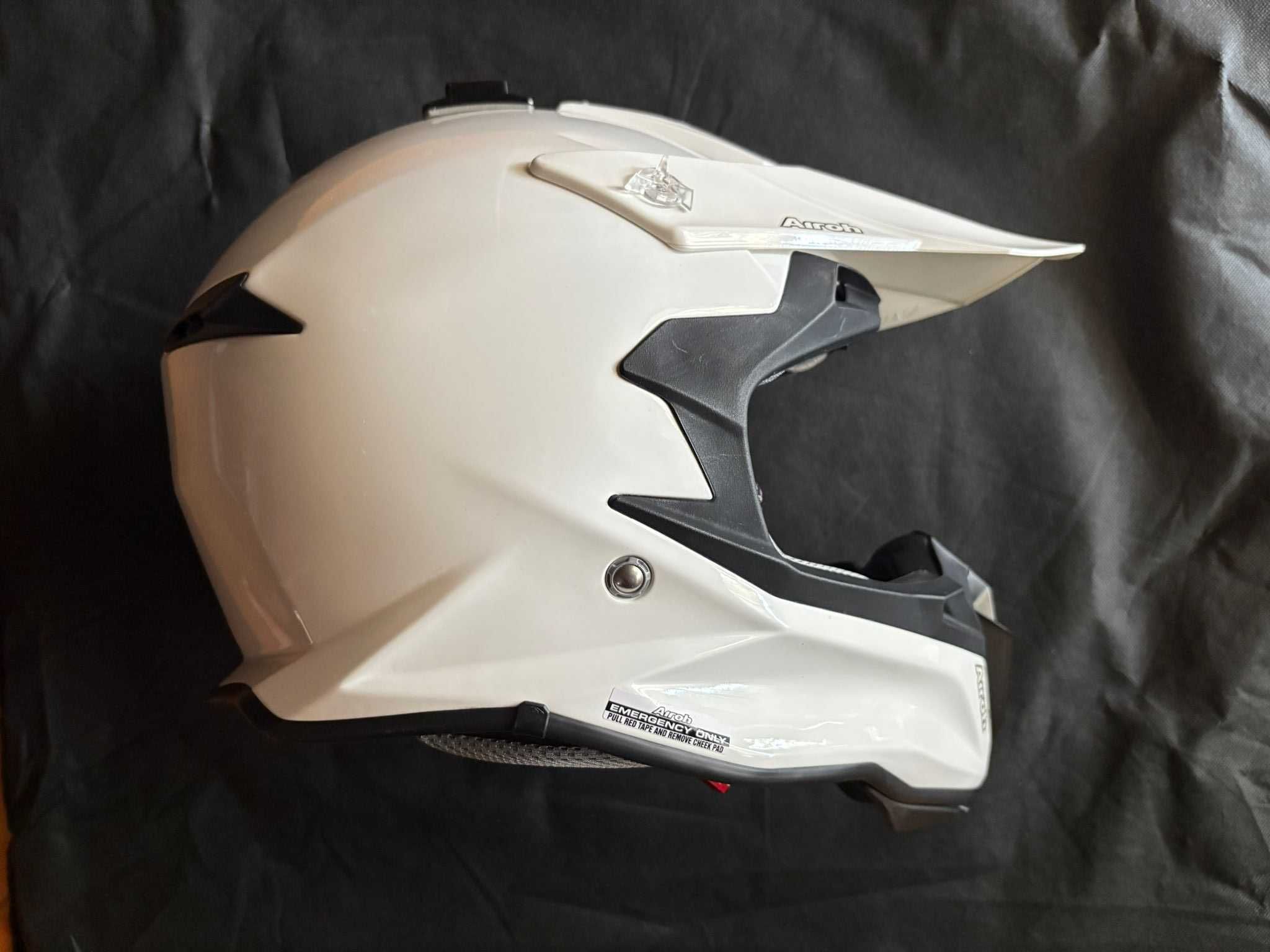 Capacete Airoh Twist offroad/motocross branco como novo