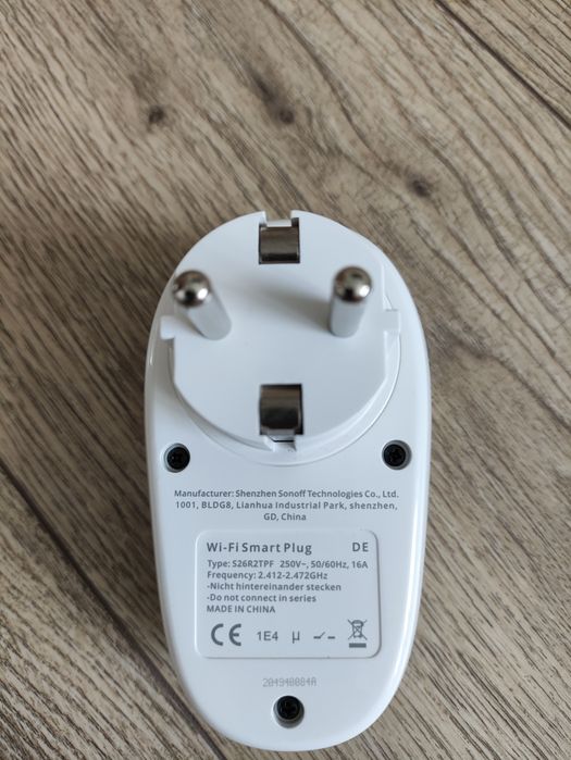 Розумна Wi-Fi розетка Sonoff 26, 16А R2