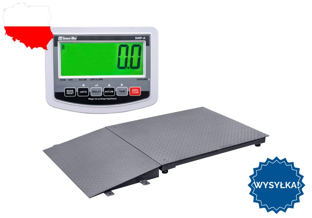 Waga platformowa najazdowa do 5T 5000kg z rampą najazdem 120x150cm