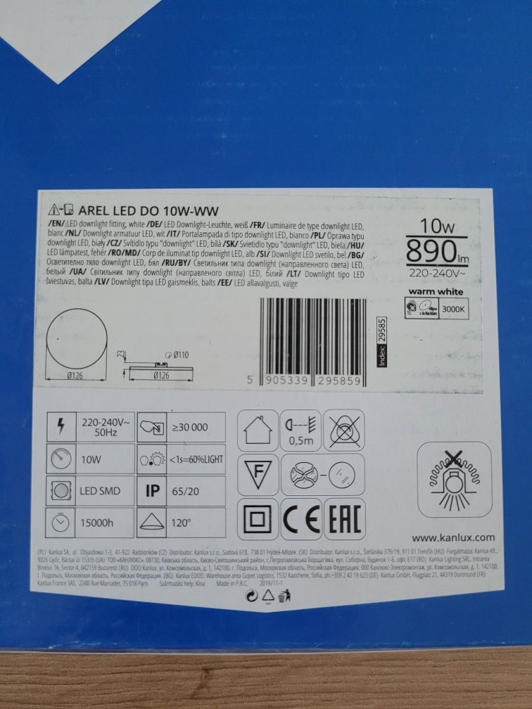 Oprawa sufitowa kanlux led 10w