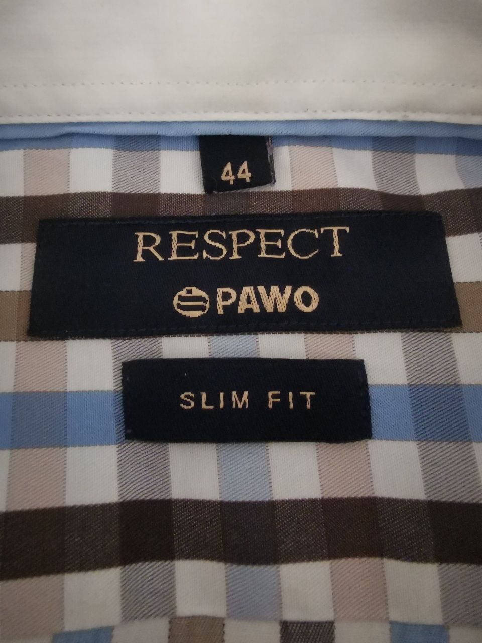 Koszula Pawo w kratę slim fit 44